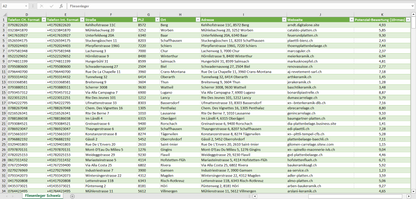 Weitere Vorschau der Liste mit den Fliesenleger Adressen