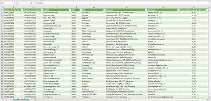 Weitere Vorschau der Liste mit den Metallbau Adressen